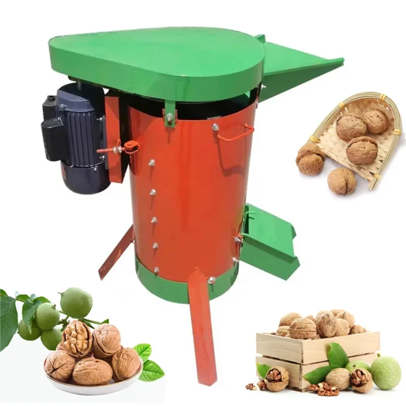 Farm Machinery Walnut Sheller With Engine & Motor Efficiency 2.2 Kw 500-800Kg/H Capacity High Productivity Peeling Machine