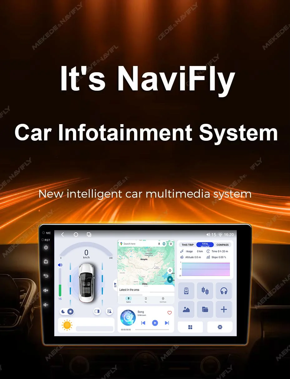 NaviFly 9 10 inch 1280*720 Car Multimedia Video Player Universal Stereo Radio GPS For Volkswagen Nissan Hyundai Kia Toyota
