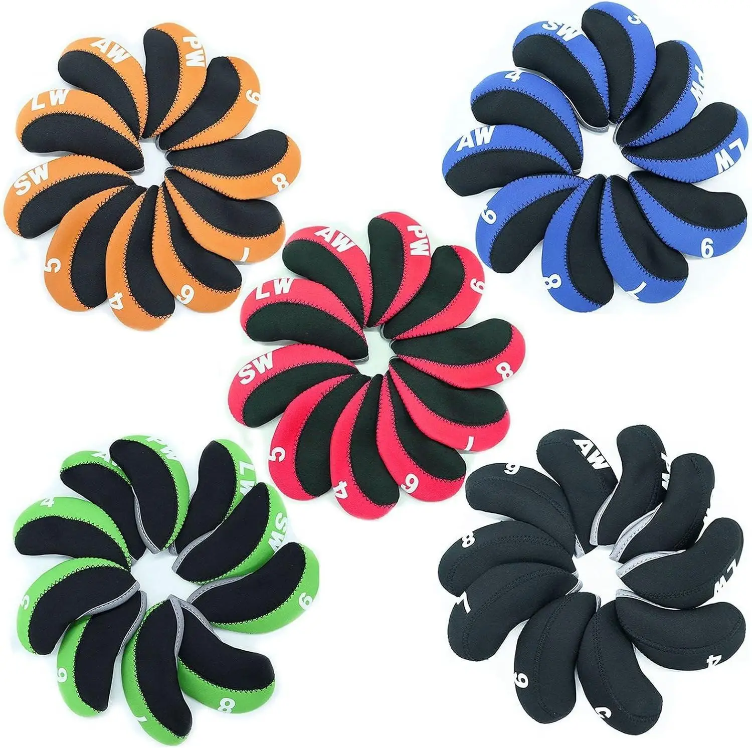 Iron Headcovers Golf Covers Compatible with Callaway, Premium Durable Leather Neoprene Magnetic Wedge Head Cover for Practice