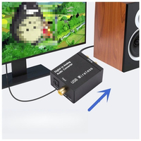 Digital To Analog Audio Converter Bluetooth 5.0 Optical Fiber Toslink Coaxial Signal To RCA R/L Audio Decoder DAC Amplifier