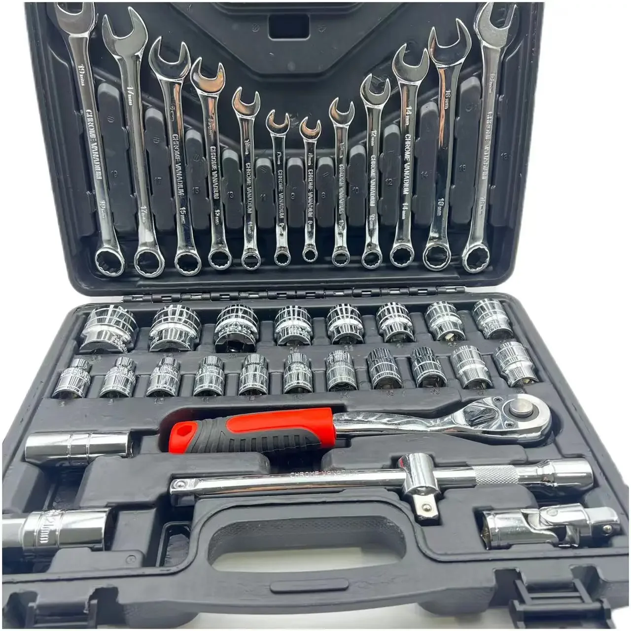 Mechanics Essential Home Hardware Box Car Repair 37PCS 1/2"Dr. Power Hand Tools Socket Set