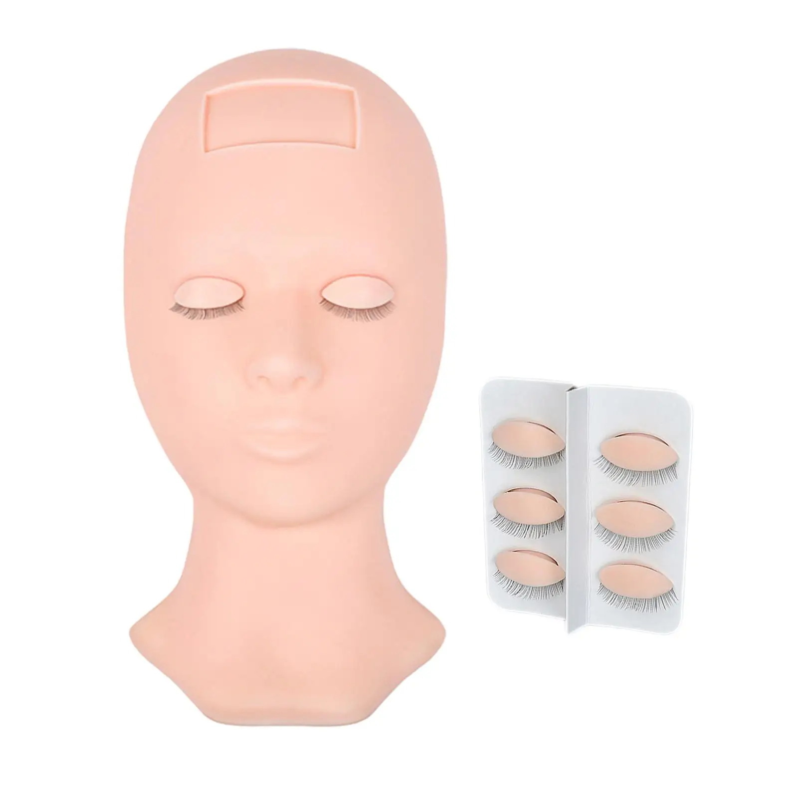 False Eyelash Expansion Chair Mannequin Headpronded Silicone Exercise for Make