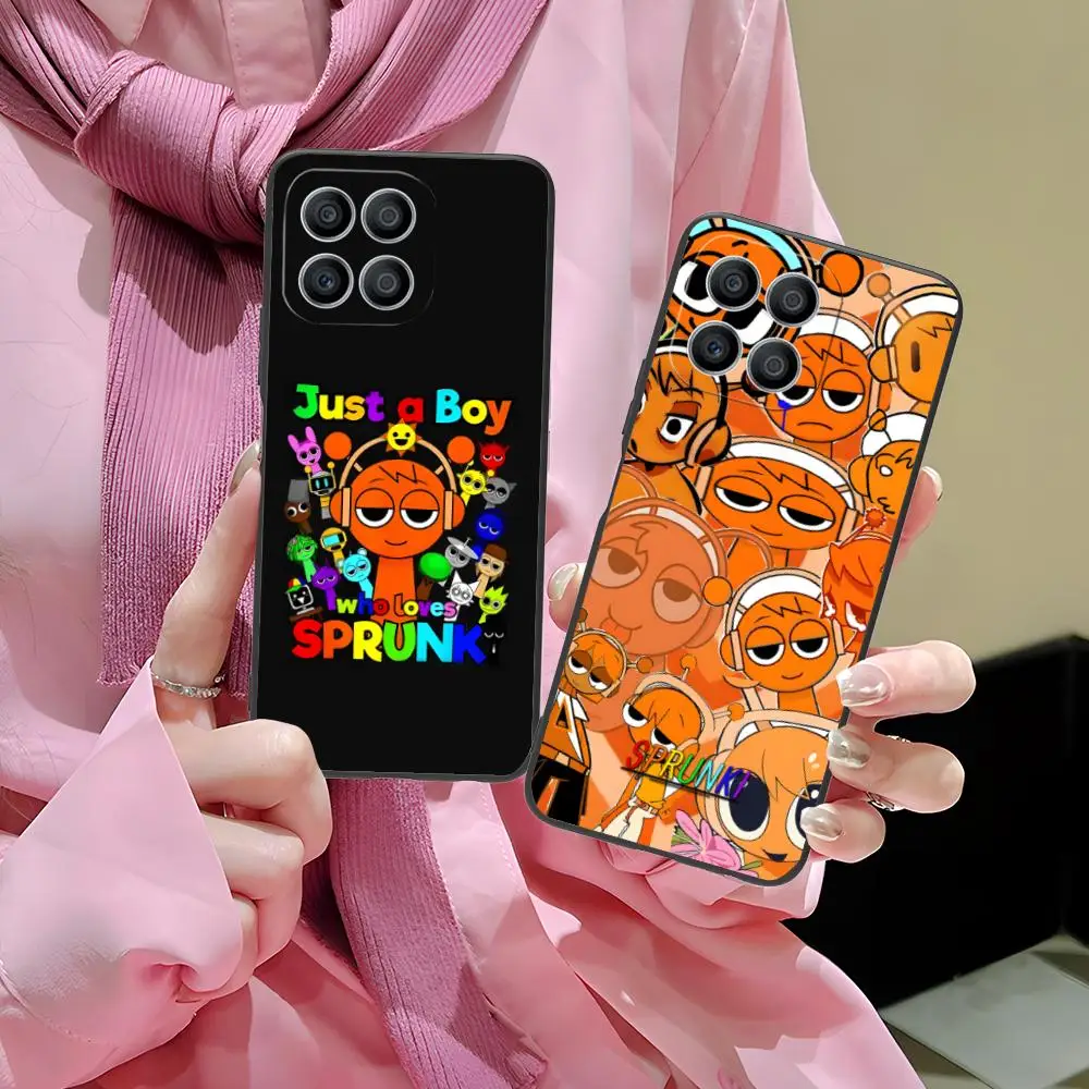 

Anime Sprunki Mobile Phone Case for Honor 90 80 70 60 50 30 20 10 9 8 7 Pro S SE Lite 5G Black Smartphone Luxury Cellphones