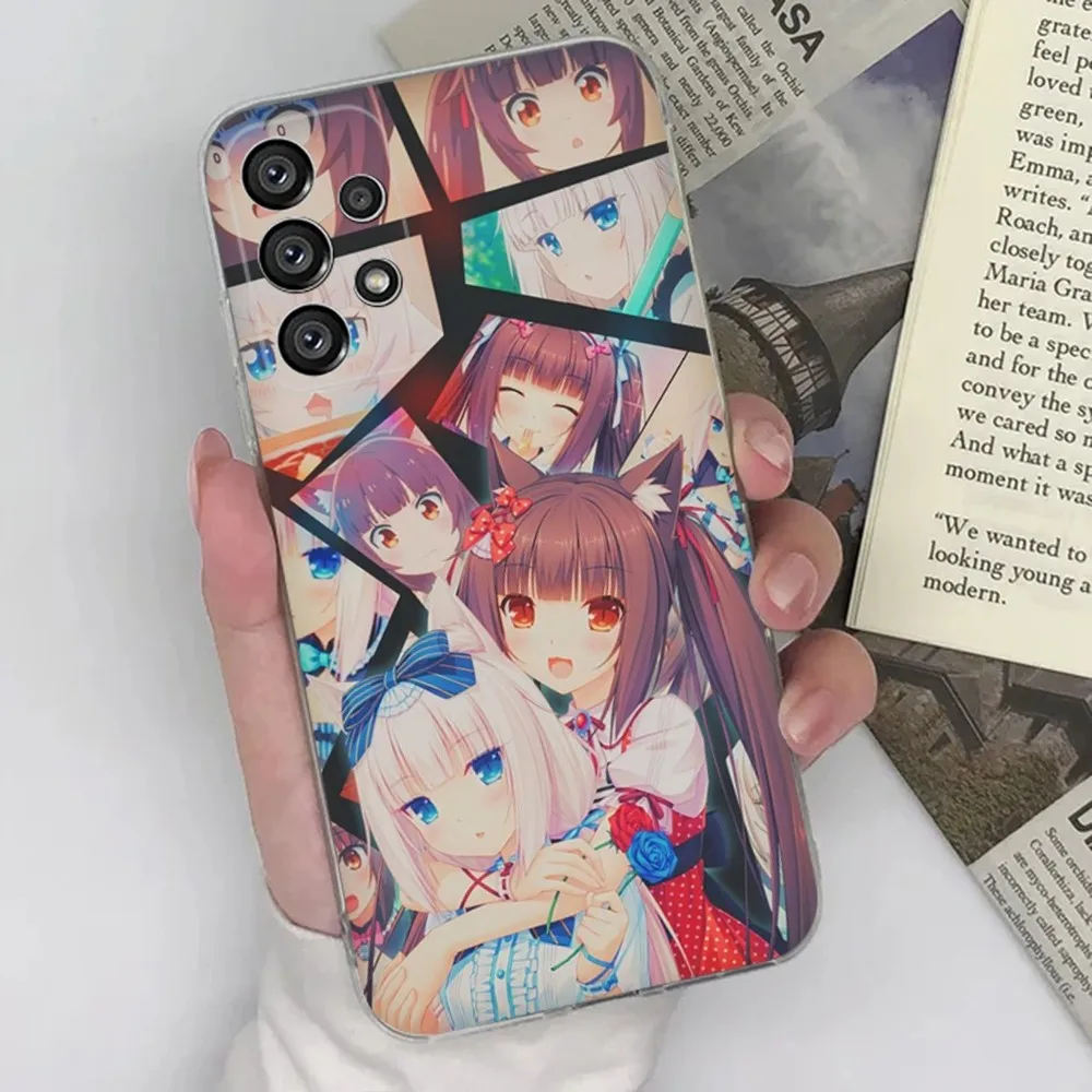 Custodia per telefono Vanilla Nekopara Anime per Samsung S30, S23, S21, S22, S20 Ultra, S20 FE lite, S10, S9, S8 PIus Cover trasparente