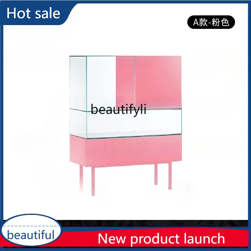 

cqy storage, minimalist glass cabinet ornament, entrance entrance, dining side cabinet against the wall
