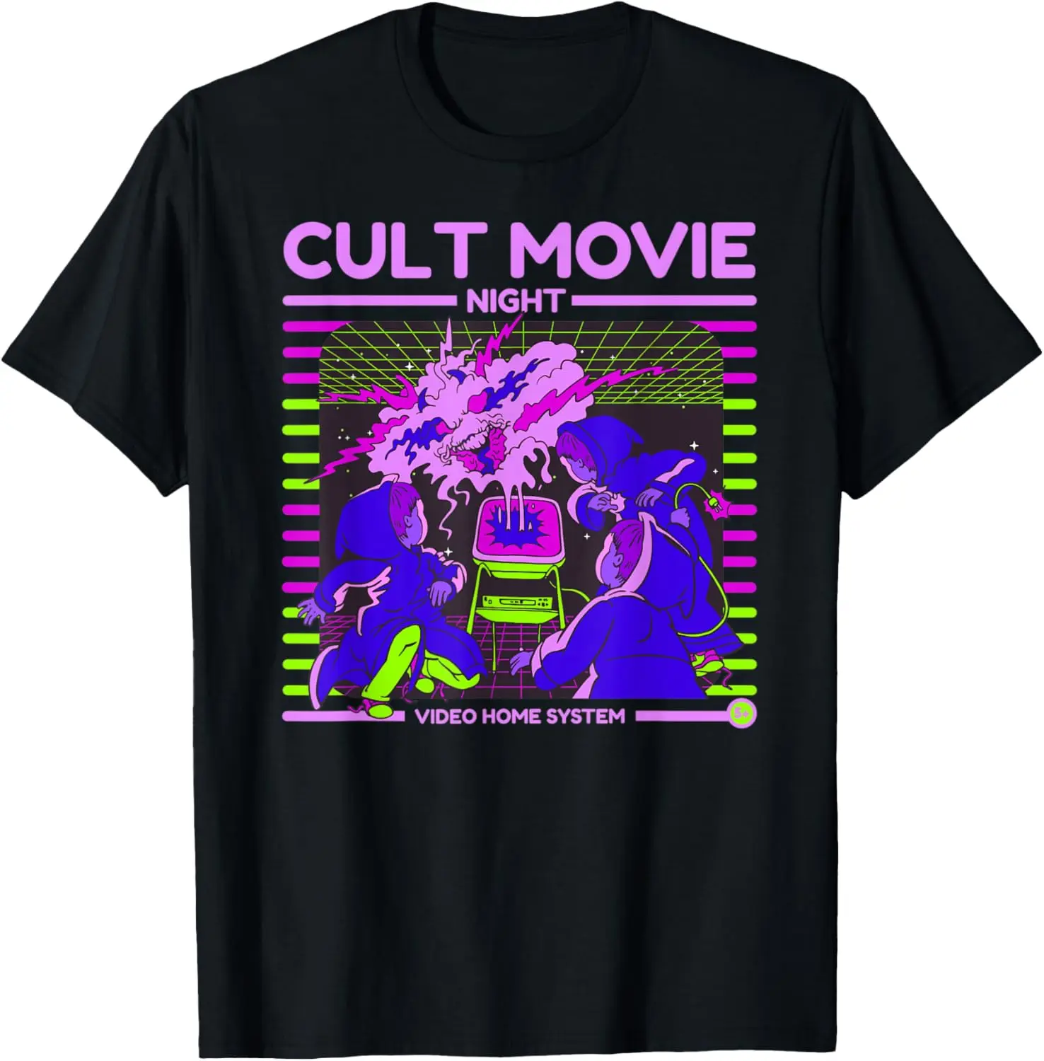 Cult Movie Night Vintage Horror Movies Men Women T-Shirt