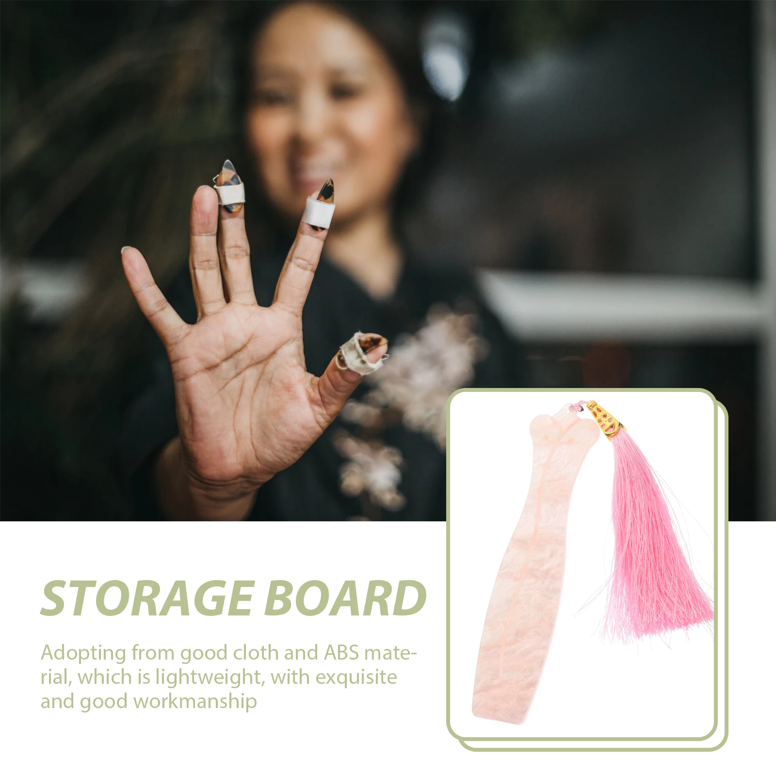 

Nail Storage Card Guzheng Plastic Boards Picks Organizer Wrap Lightweight ABS Material Compact Size Retro Style