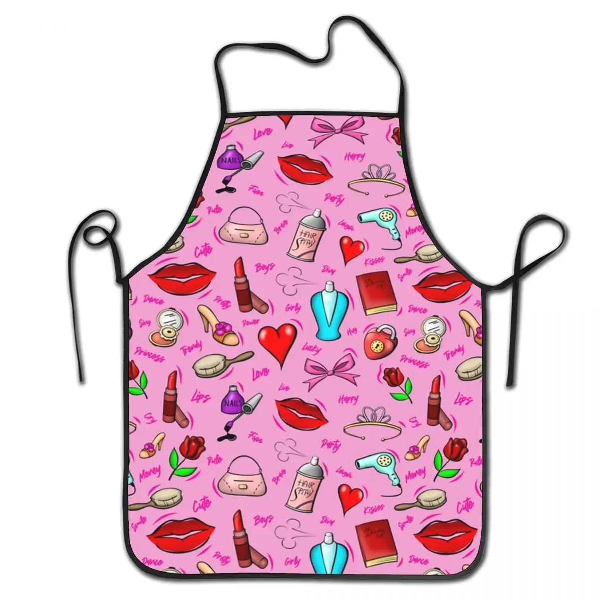 

Аксессуары для девушек, обувь, помада, лак для ногтей, фартук для женщин и мужчин, нагрудник, инструменты для макияжа, Кухонный Фартук с узором для готовки, шеф-повара