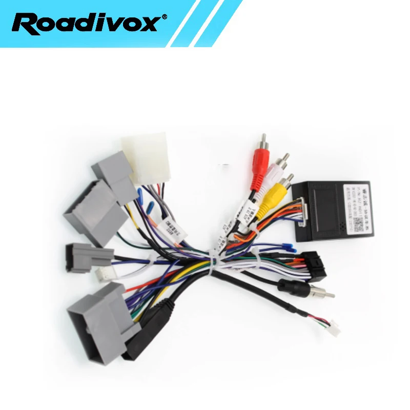 Roadivox Android Car Radio Power Wire Cable Adapter CANBUS Box for Honda CRV CR-V 12-14 16 Pin Wiring Harness 2DIN Stereo