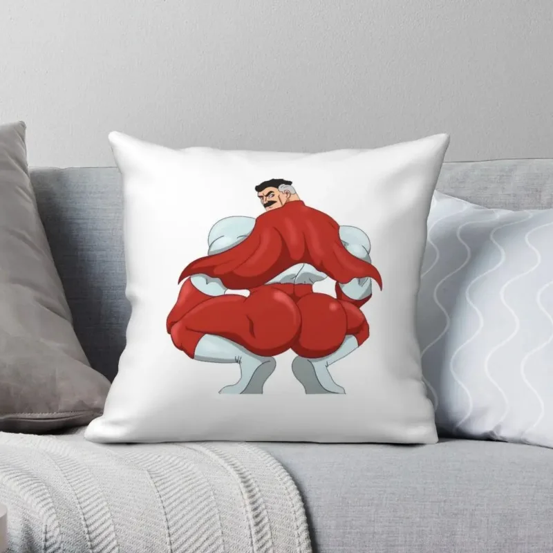 Dumb Optics Omni-Man Pillow Case, Polyester Pattern, Zipper, Home Decor, Cushion Cover Peach skin polyester pillowcase