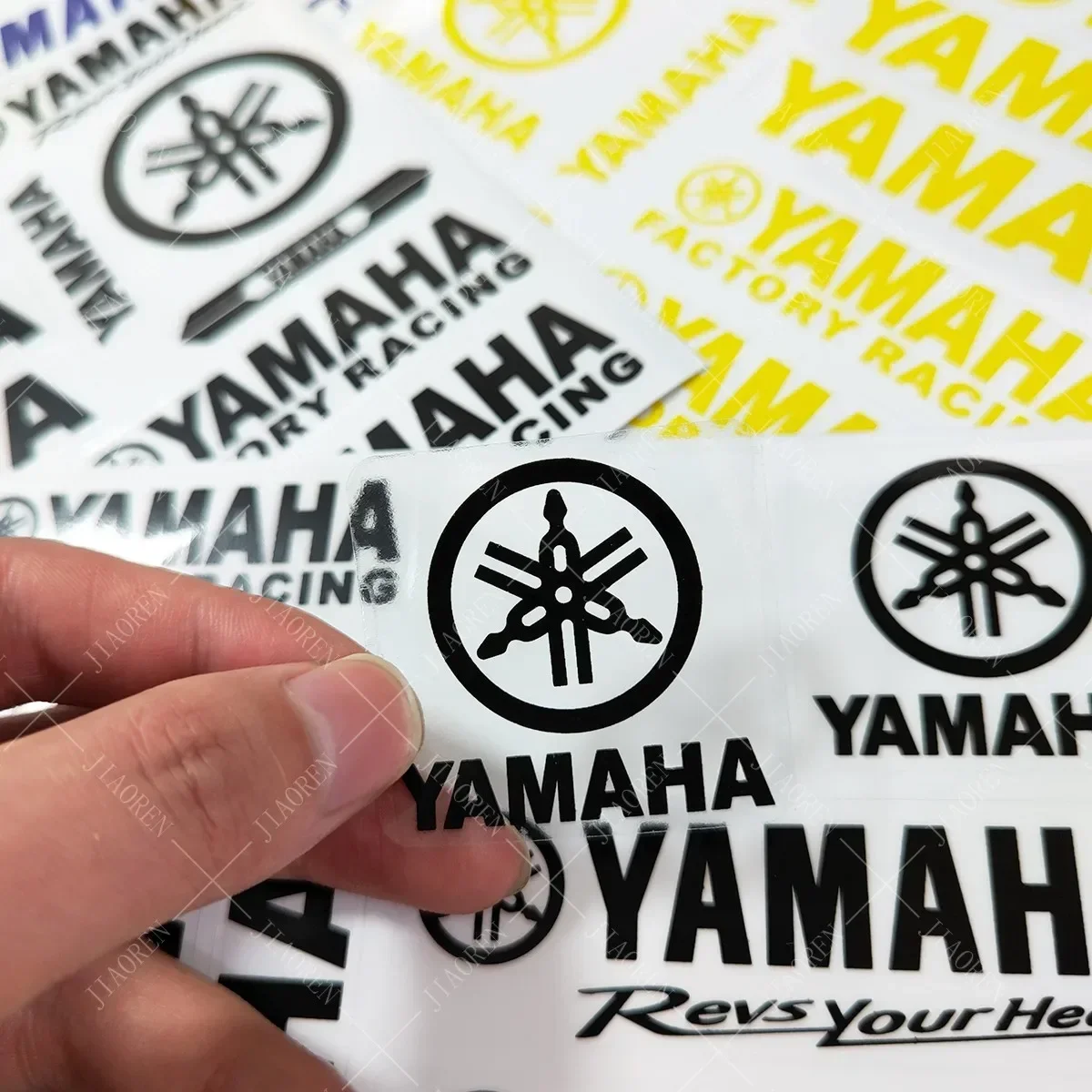 Vinyl Yamaha Sticker Logo Motorcycle Tank Decal Helmet Bike Transparent Letter Emblem Kit