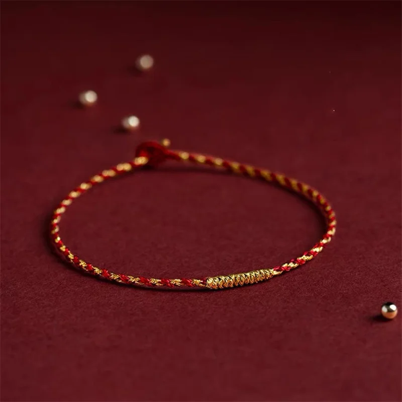 Handmade Red String Lucky Bracelet  Anklet  Women Men Protection Good Luck Braceles Bangles Drop Shipping