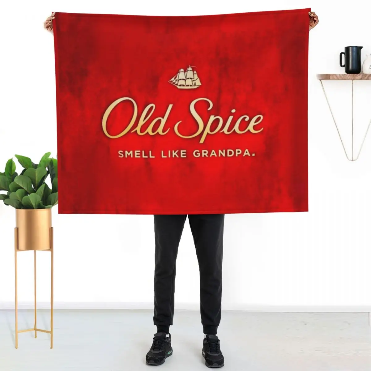 Old spice Throw Blanket halloween Fashion Sofas Large cosplay anime bed plaid Softest Blankets
