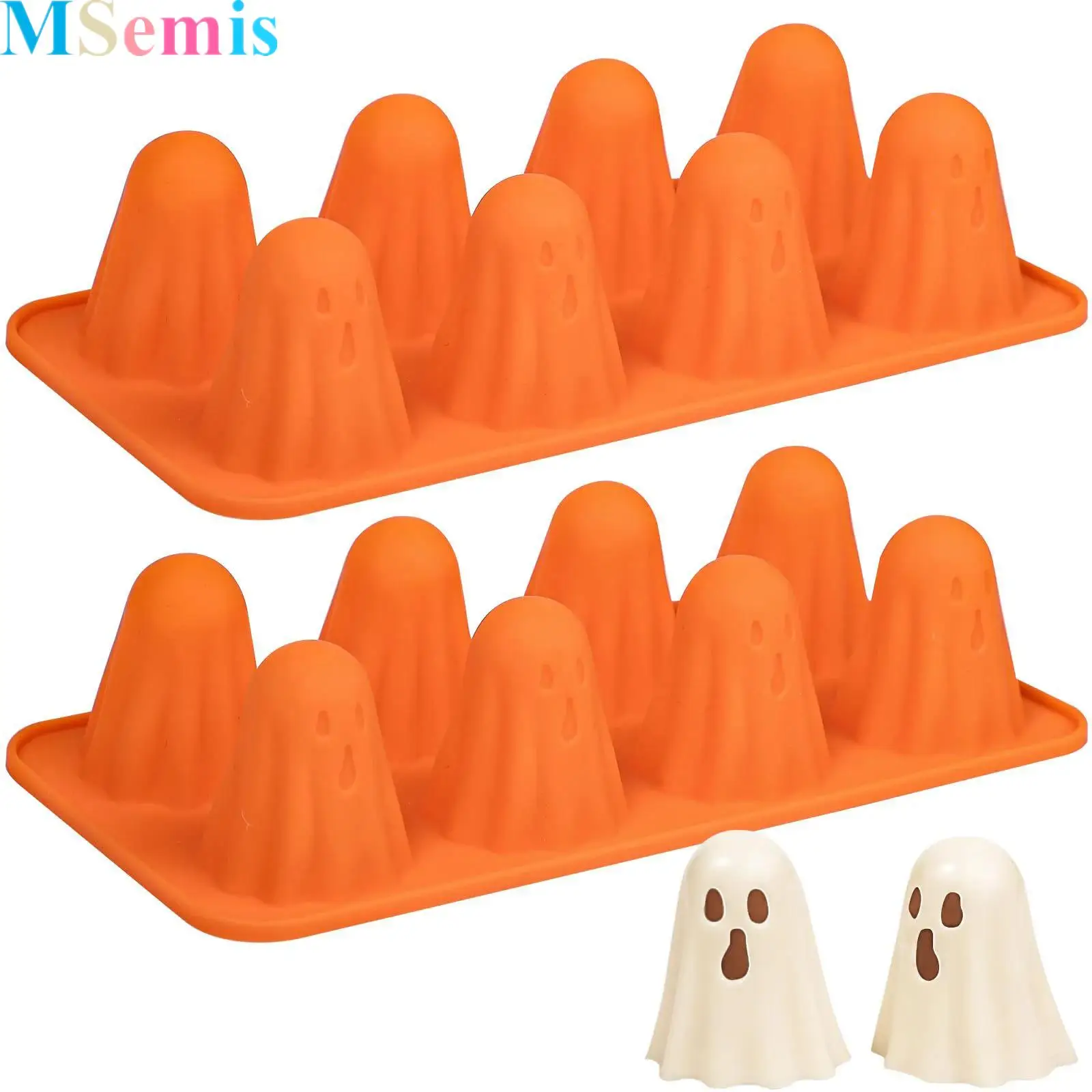 

Ghost Silicone Mold Ghost Chocolate Candy Molds Halloween Silicone Molds for Jelly Chocolate Candy Gummy Crayon Resin