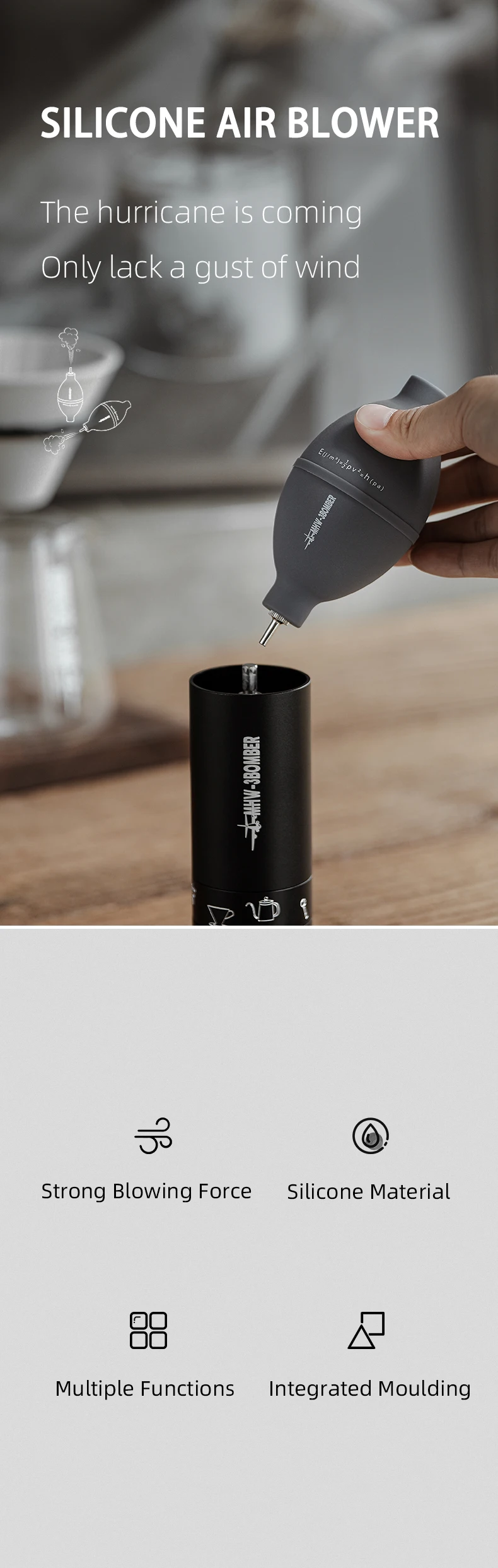 MHW-3BOMBER Super Air Blower Blaster Pump Coffee Grinder Cleaning Tool Camera Dust Clean Blower Professional Barista Accessories