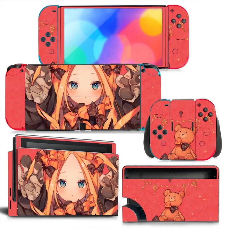 For Nintendo Switch Case OLED Accessories Anime Illustration Sticker Full Set Transparent Case For Switch Accessory Console Game