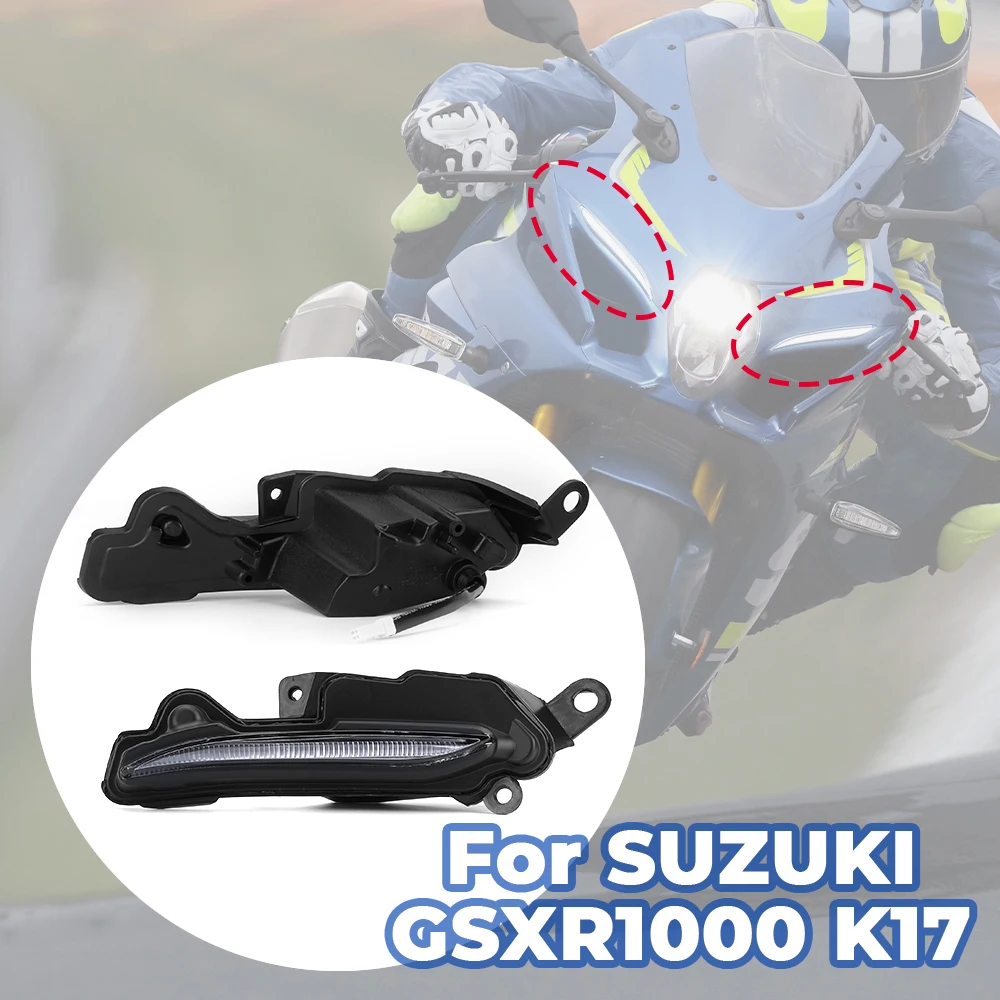 Front Side Lamp For SUZUKI GSXR1000 K17 2017-2023 GSX-R 1000 GSX-R1000 Motorcycle LED IP67 Waterproof Turn Signal Lamp Lights