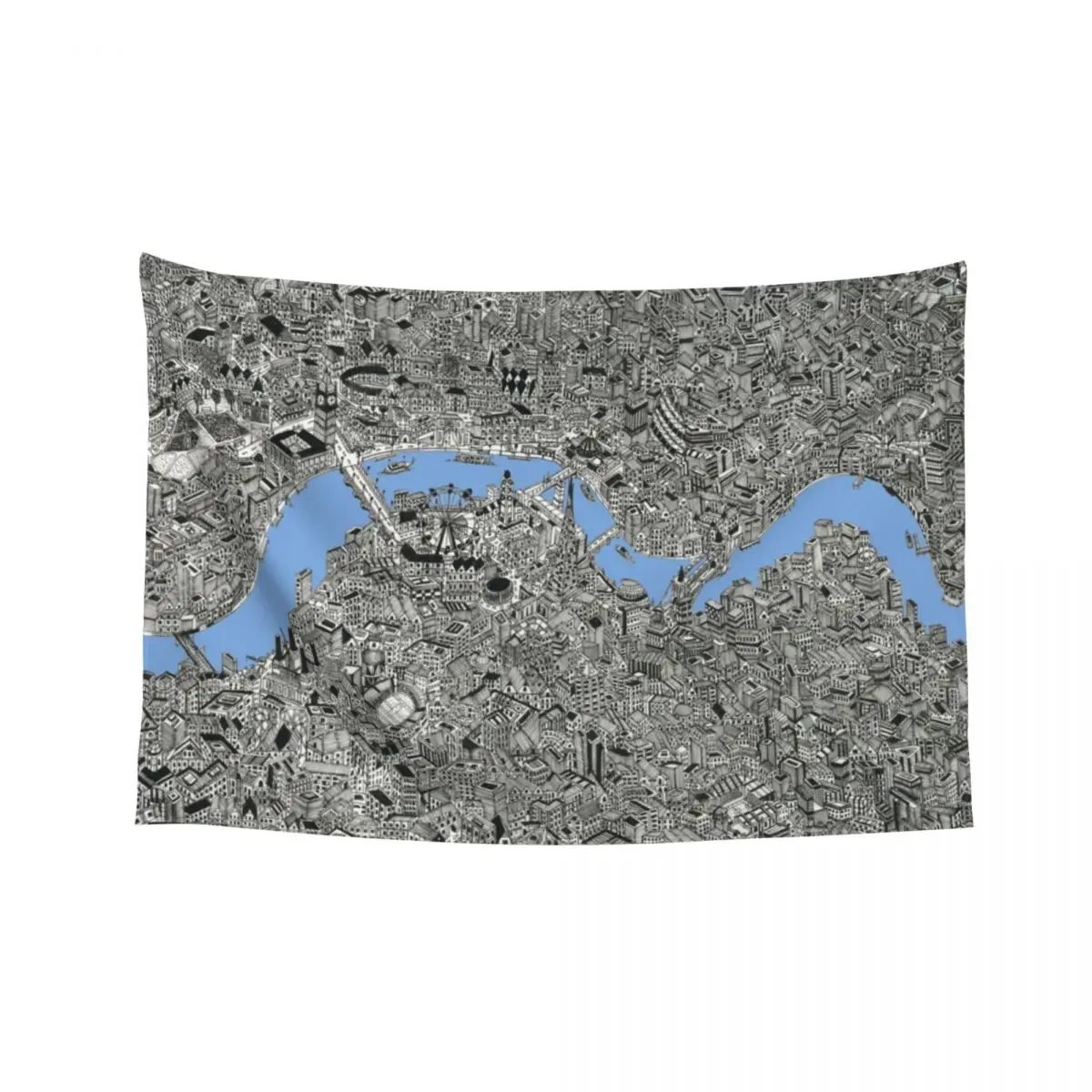 

London map River Thames Tapestry Decorations For Room Bedroom Decor Aesthetic Decoration Wall Wall Hanging Tapestry