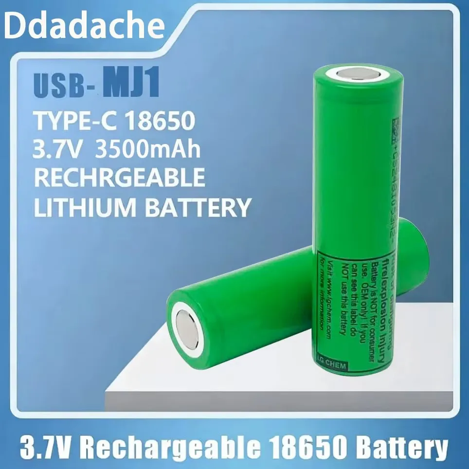 Batterie lithium-ion originale 100% neuve INR MJ1 3.7V 3500mAh LG 18650, batterie rechargeable, décharge 25A, adaptée aux lampes de poche et aux piles de jouets