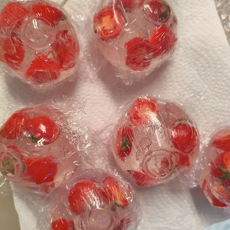 Tomato Vaseline Feel Filled Squishy Tpr Non-Bounce Squeeze Ball Handmade Stress Relief Sensory Fidget Toy Gift view 3