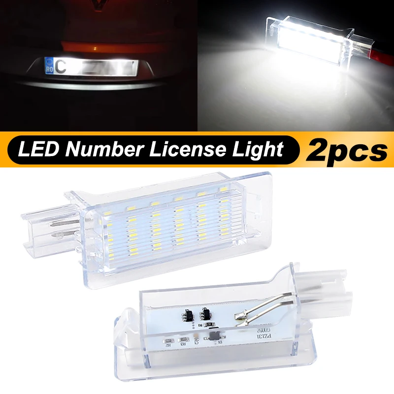 For Renault Grand Scenic 2 3 Grand Modus Laguna Sport Tourer 2 3 Espace 4 Latitude L70 Zoe LED License Number Plate Light Lamps