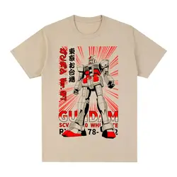 Vintage T-shirt funny Japan anime Robot Cotton Men T shirt New Tee Tshirt Womens Tops