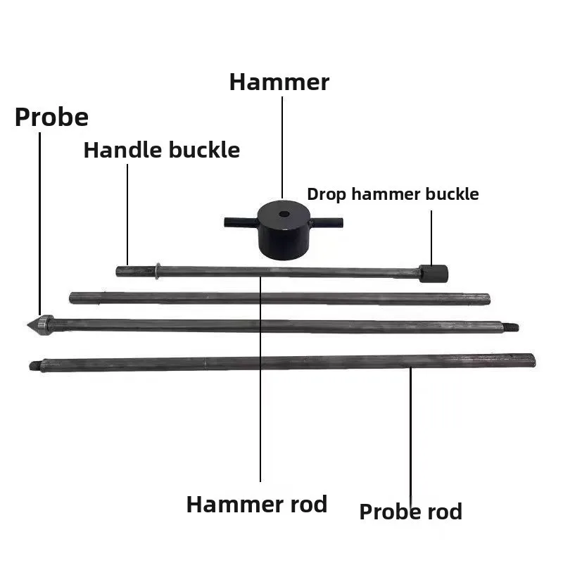 Dynamic Penetrometer Light-Type Heavy-Type Cone Sounding Rod Tester Dutch Cone