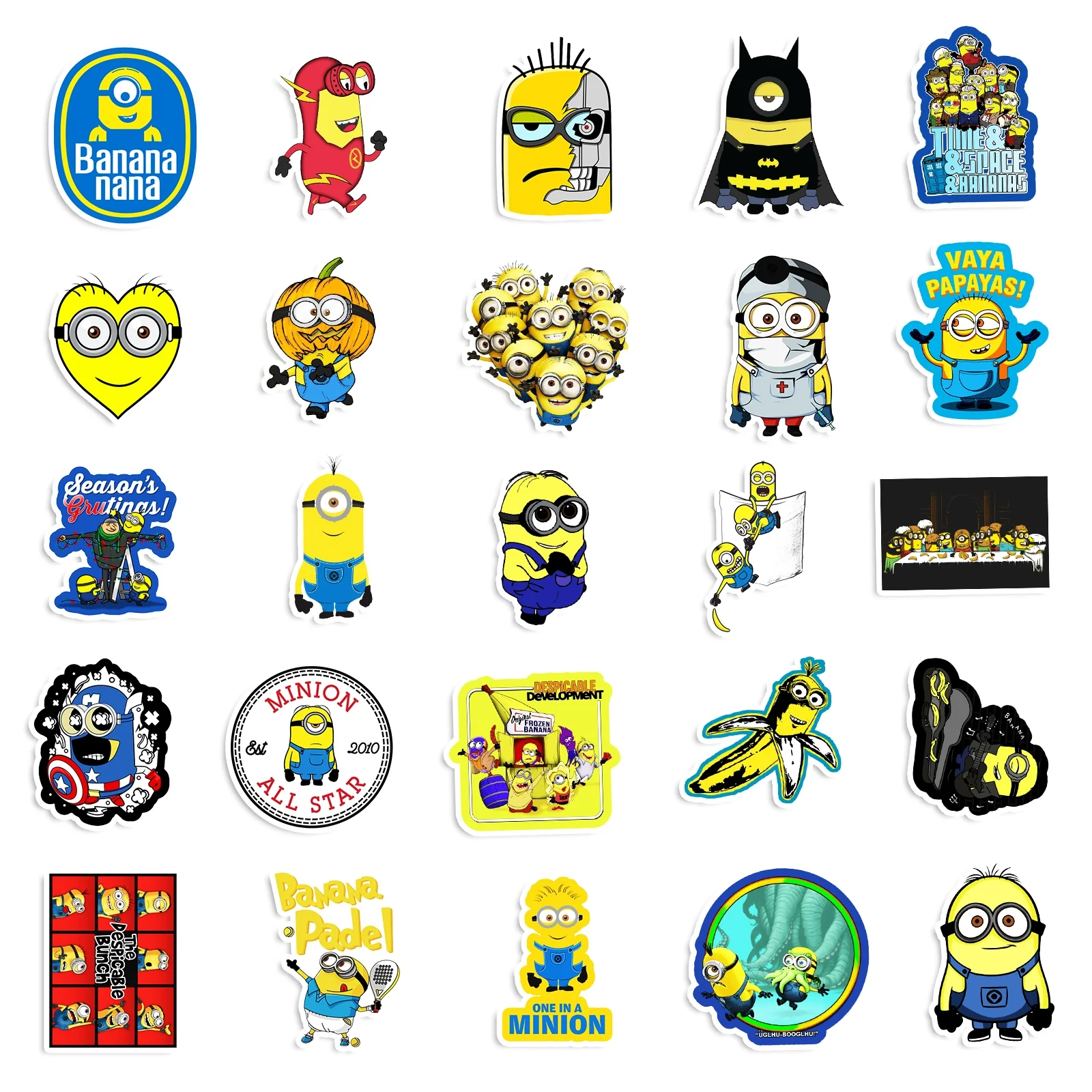 50pcs Cartoon Anime Cute Despicable Me Kids DIY Waterproof Stickers