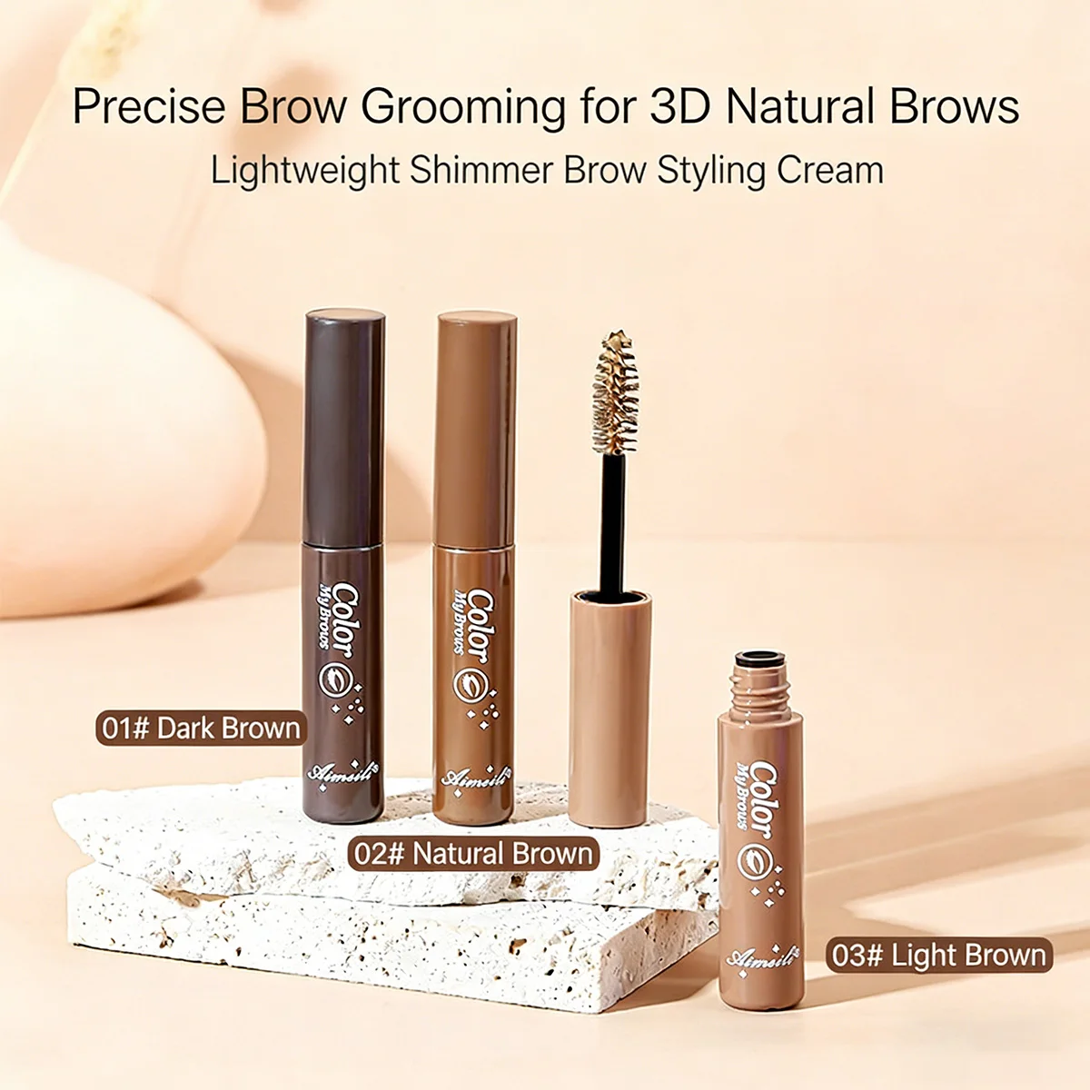 3 kleuren Superfluff Volumizing Brow Tint voor Wenkbrauwen Getinte Brow Gel Bruin Langdurige Waterdichte Wenkbrauw Tattoo Dye Cosmetica