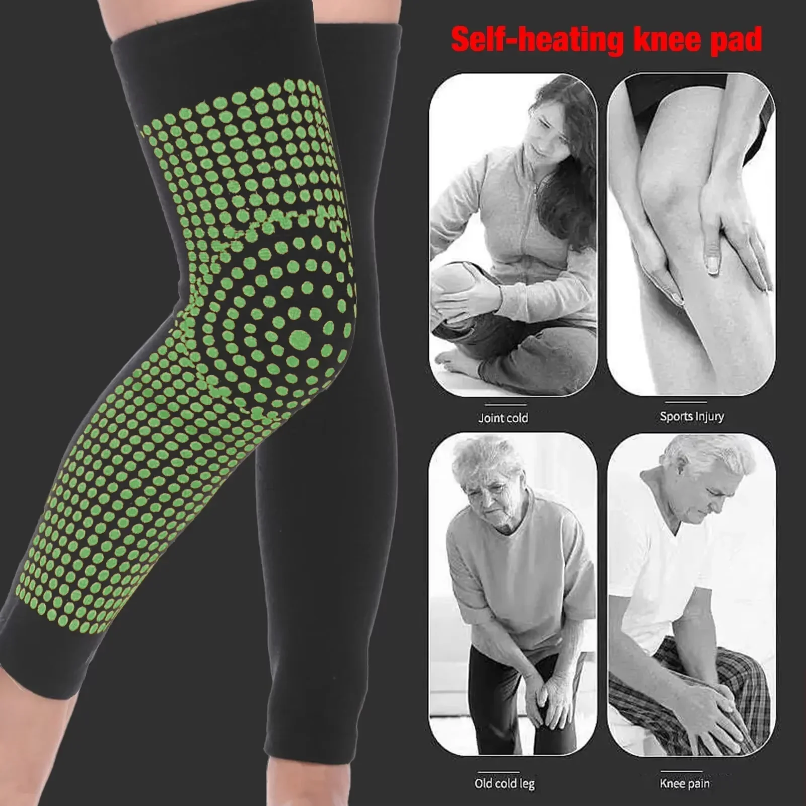 Paar Dot Heizung Knie Pads Brace Sport Kneepad Turmalin Knie Unterstützung Für Arthritis Joint Pain Relief Erholung Unisex