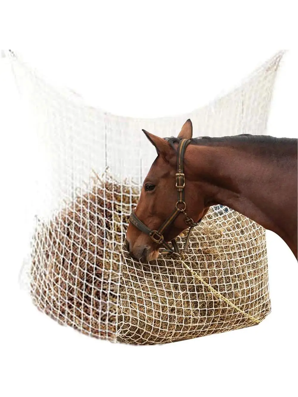 吊り下げ式織り干し草バッグ-乗馬用品-馬小屋用給餌バッグ-多孔性草マット-猫用-ペット用品-家庭必需品