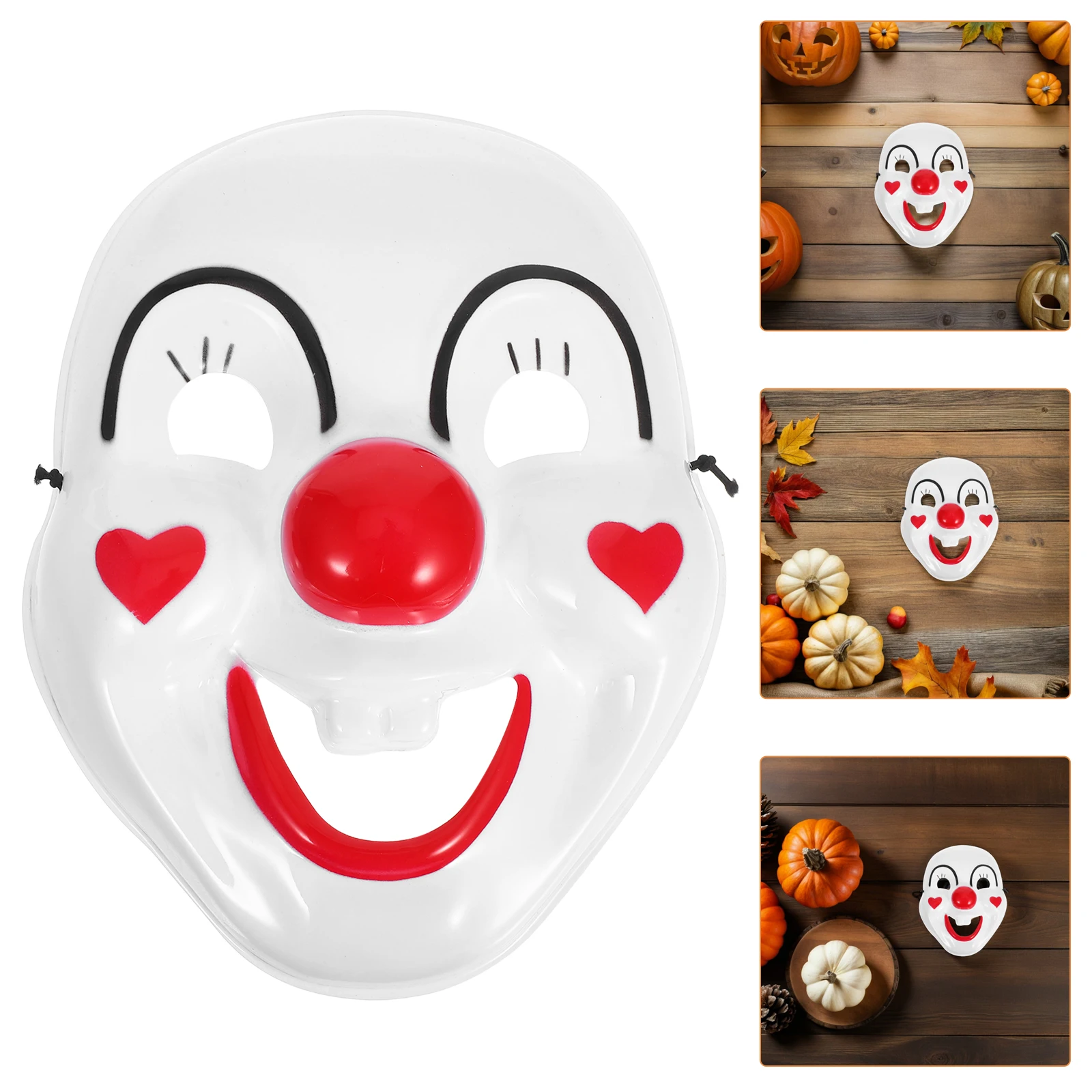 Party Clown Mask Cosplay Costume Props Aldult Accessories Plastic for Men Dress Creepy Child