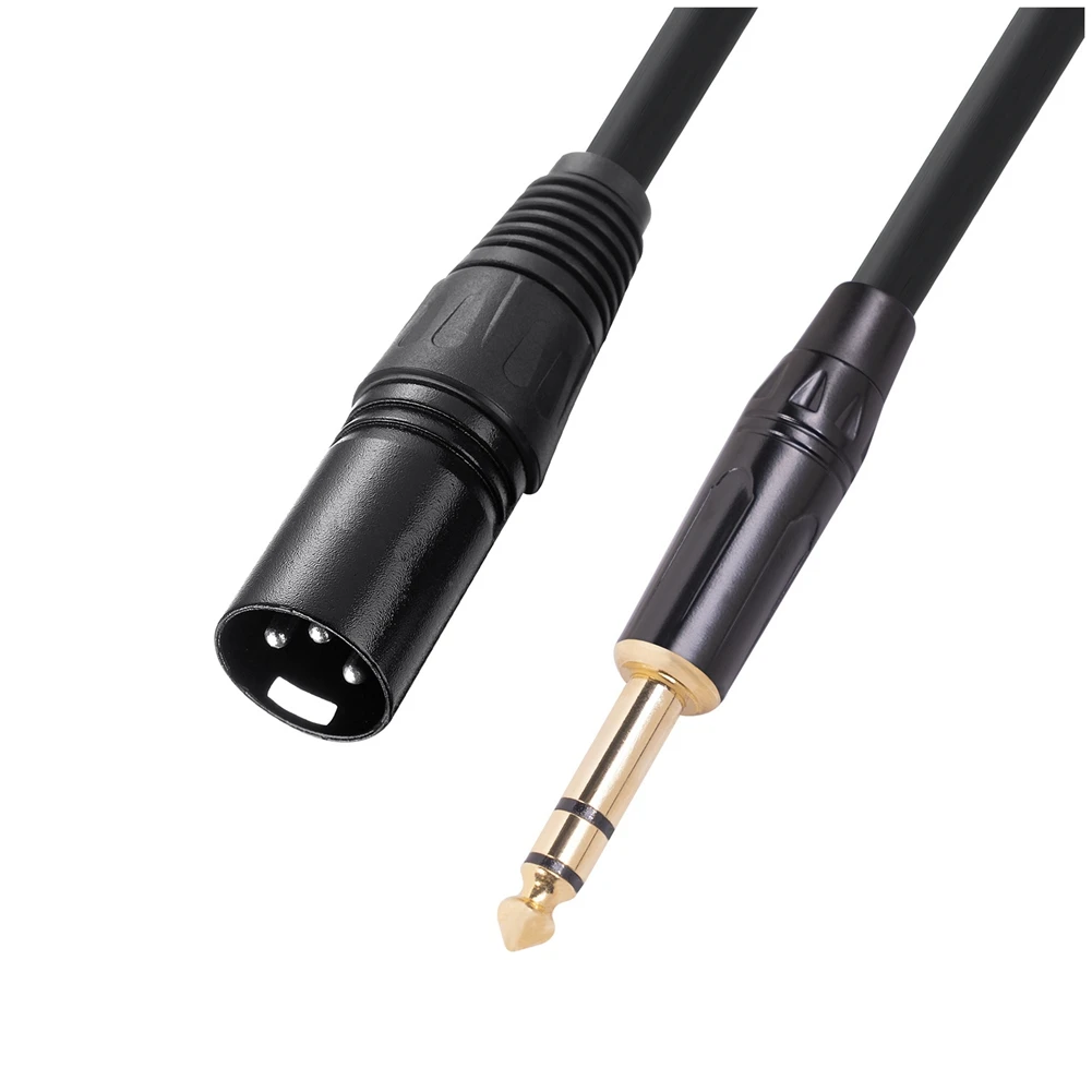 

6.35 Mm 1/4 Inch Male To XLR Male Audio Stereo Mic Cable - Male To XLR Male Balanced Speaker Mic Cable, 1 Meter