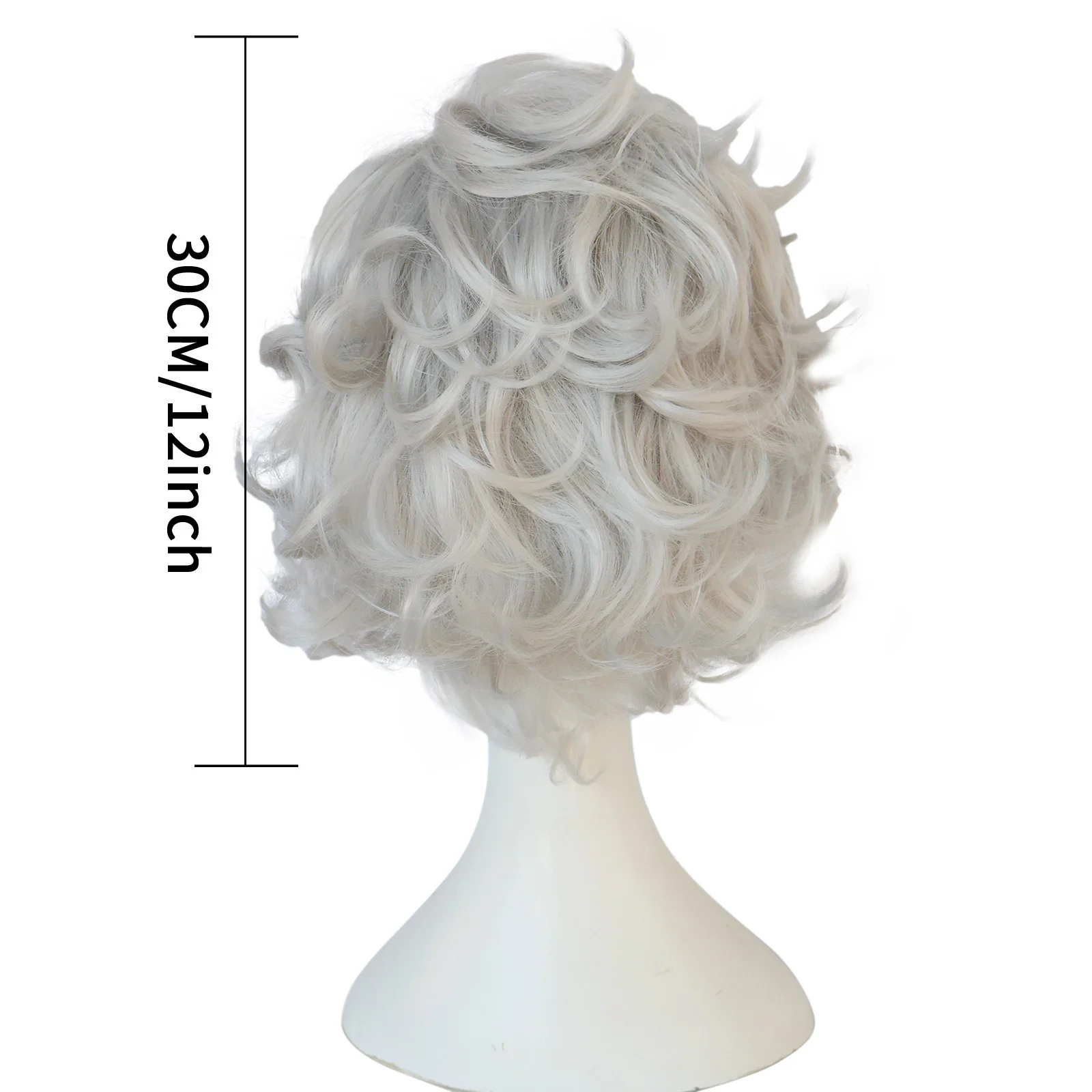 Astarion Cosplay Wig Game Cospaly Slivery Curly Heat Resistant Hair Game Cos Costume Wigs for Women Men Halloween Accessories