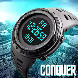 Men's sports watch, outdoor mountaineering and running digital countdown electronic men's watch, student's first choice LED cloc