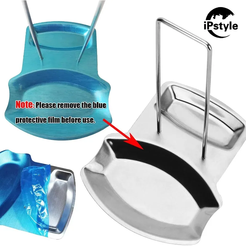 Pan Lid Holder Progressive Lid and Spoon Rest Shelf 304 Stainless Steel Pan Lid Organizer Kitchen Decor Tool