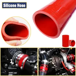 Red Universal Straight Silicone Hose intercooler turbocharger tube ID16mm/19mm/22mm/25mm/28mm/32mm/35mm/38mm/42mm/45mm/48mm/63mm