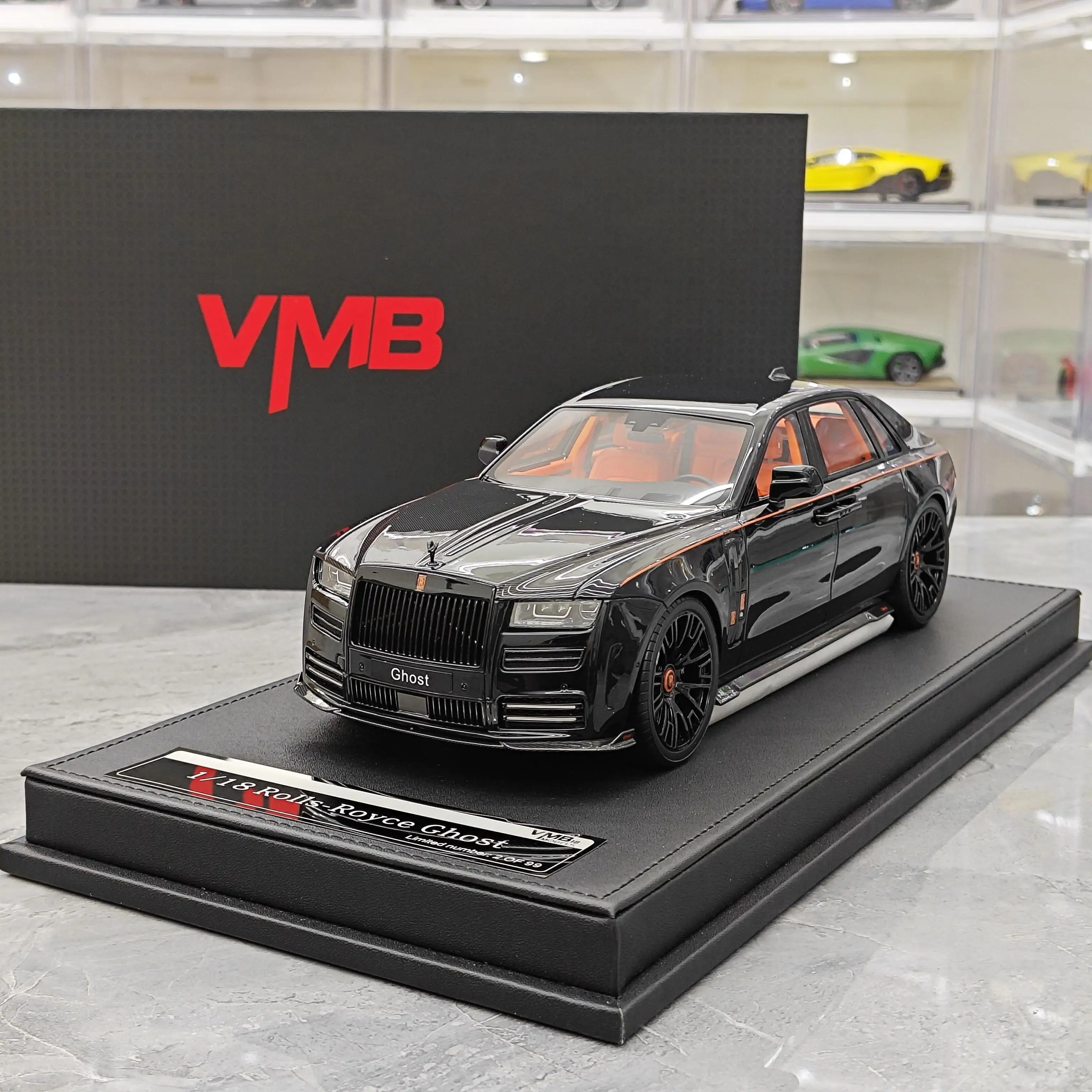 VMB 1:18 Ghost Long Wheelbase Version Simulation Limited Edition Resin Metal Static Car Model Toy Gift