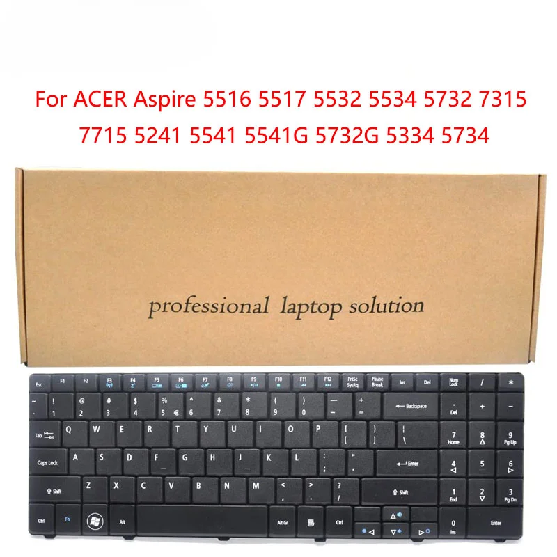 Teclado de Substituição Compatível com ACER Aspire 5516 5517 5532 5534 5732 7315 7715 5241 5541 5541G 5732G 5334 5734
