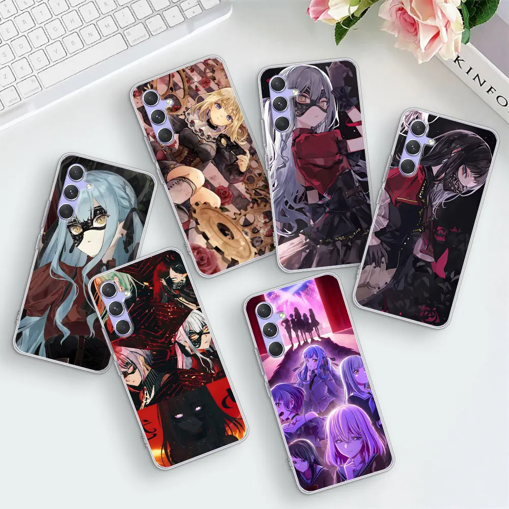 BanG Sonho! Ave mujica caso para samsung galaxy a15 a54 a21s a51 a12 a55 a14 a33 a34 a52 a24 a53 a71 a22 claro tpu capa de telefone