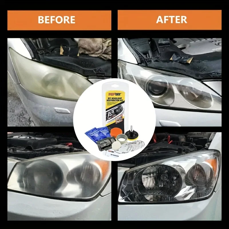 Car Headlight Polishing Agent Scratch Remover Repair Fluid Headlight Renewal Polish And Maintenance Liquid Kit Auto Accessories