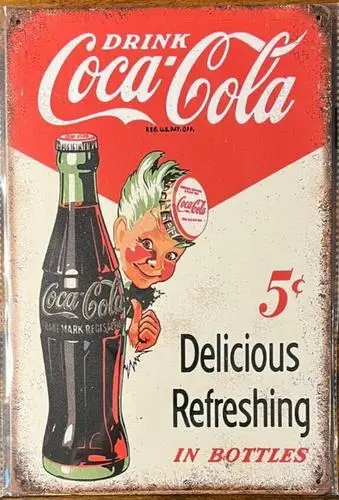 5 Cents Delicious & Refreshing Neuheit Metallschild; NEU!