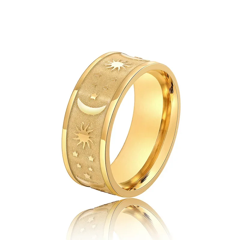 2026 European and American new design ring, star moon, men's and women's universal ring, niche fashion and popular accessory