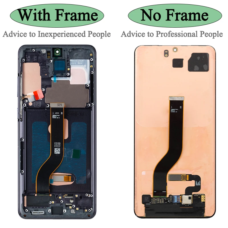 6.67'' SM-G985 G985F Soft OLED Lcd For Samsung Galaxy S20 Plus Display Touch Screen Digitizer Panel Assembly Display With Frame