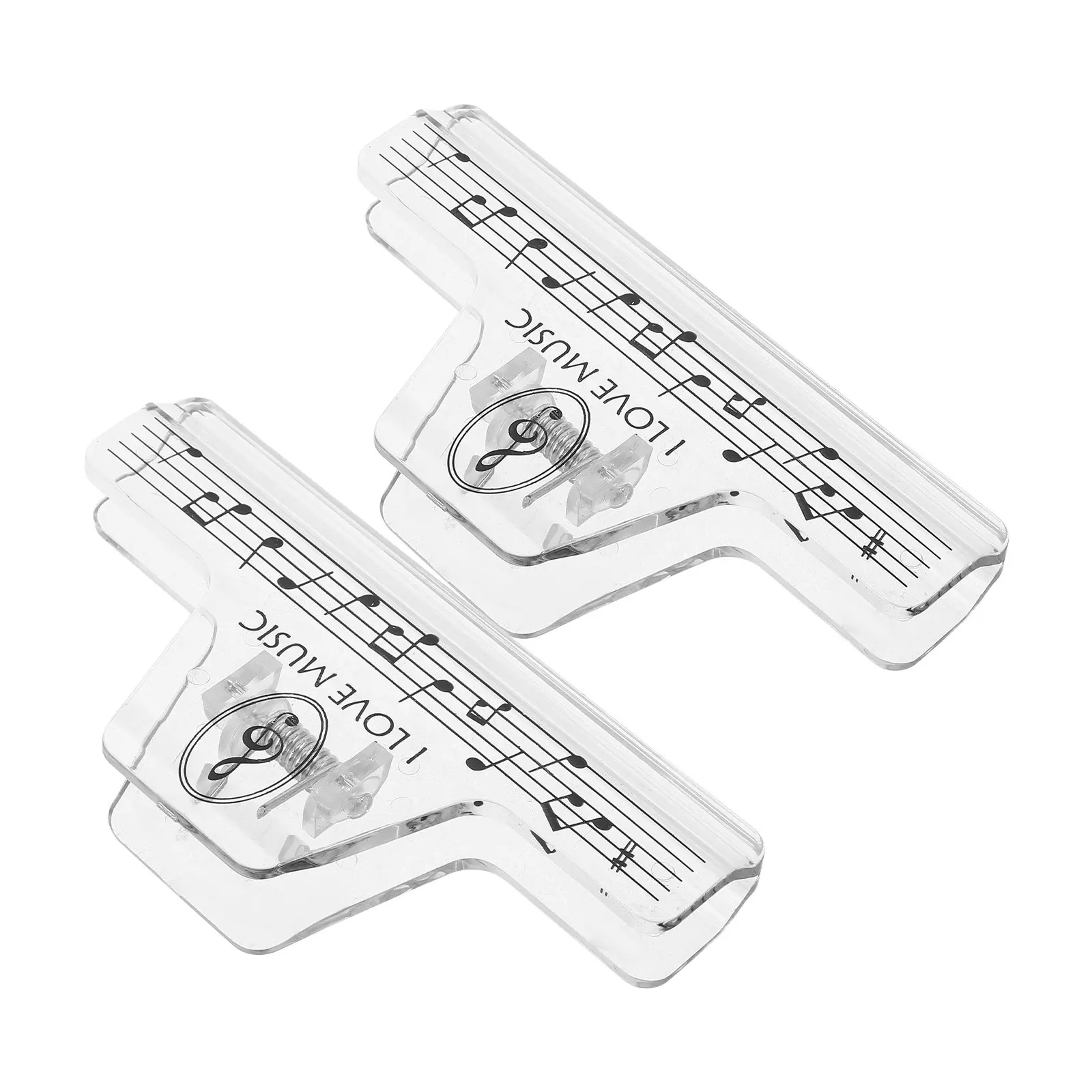 2Pcs Transparent Plastic Music Book Clip Music Sheet Holder Piano Guitar Violin Instruments Piano Guitar Violin Book Clip