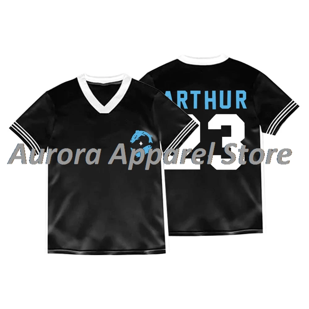 جيمس آرثر 23 جيرسي الحوت جولة حول العالم ميرش الخامس الرقبة تي شيرت النساء الرجال أزياء قصيرة الأكمام المحملة #2