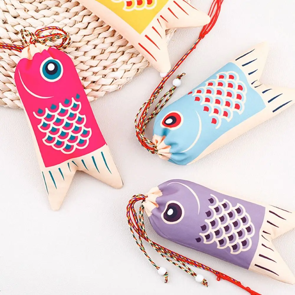 Sacos De Pingente De Bênção De Carpa Koi Japonesa, Mini Saco De Cordão, Decoração De Sachês, Bolsa De Jóias, Presentes Omamori, Pingentes