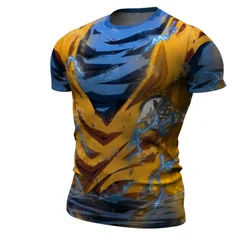 Anime Casual T Shirt Funny Cosplay Costume Vegeta T-shirts Fitness Leggings Shorts Sportwear
