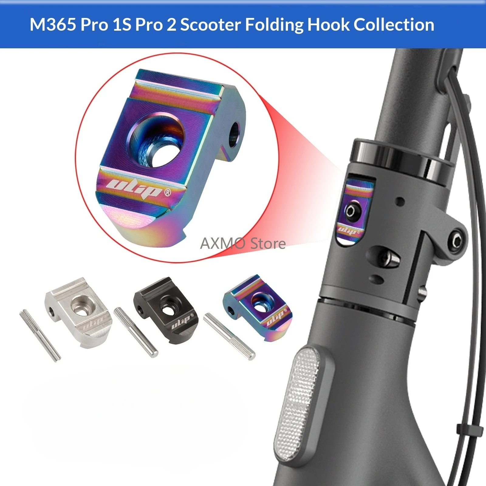 

Передний складной замок с крючком, защелка с пряжкой из нержавеющей стали и 1 шт. штифтами для Xiaomi M365 Pro Pro2 1S, детали для электрических скутеров