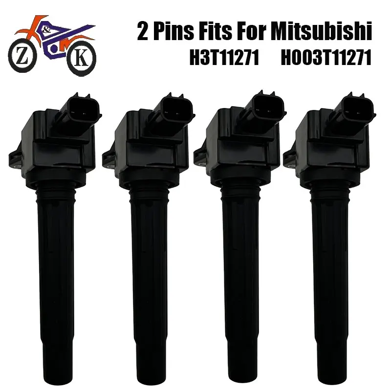 

1/2/4PCS 2PINS Ignition Coil For Mitsubishi Car Ignition System Parts Replacement H3T11271 H003T11271